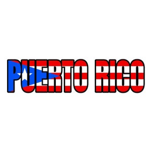 Puerto Rico Flag Word Art Vector Puerto Rican.eps .dxf .svg | Etsy