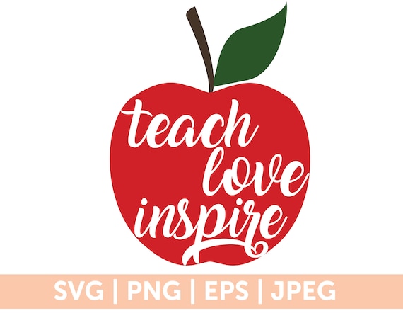 Free Free 189 Teach Love Inspire Apple Svg Free SVG PNG EPS DXF File