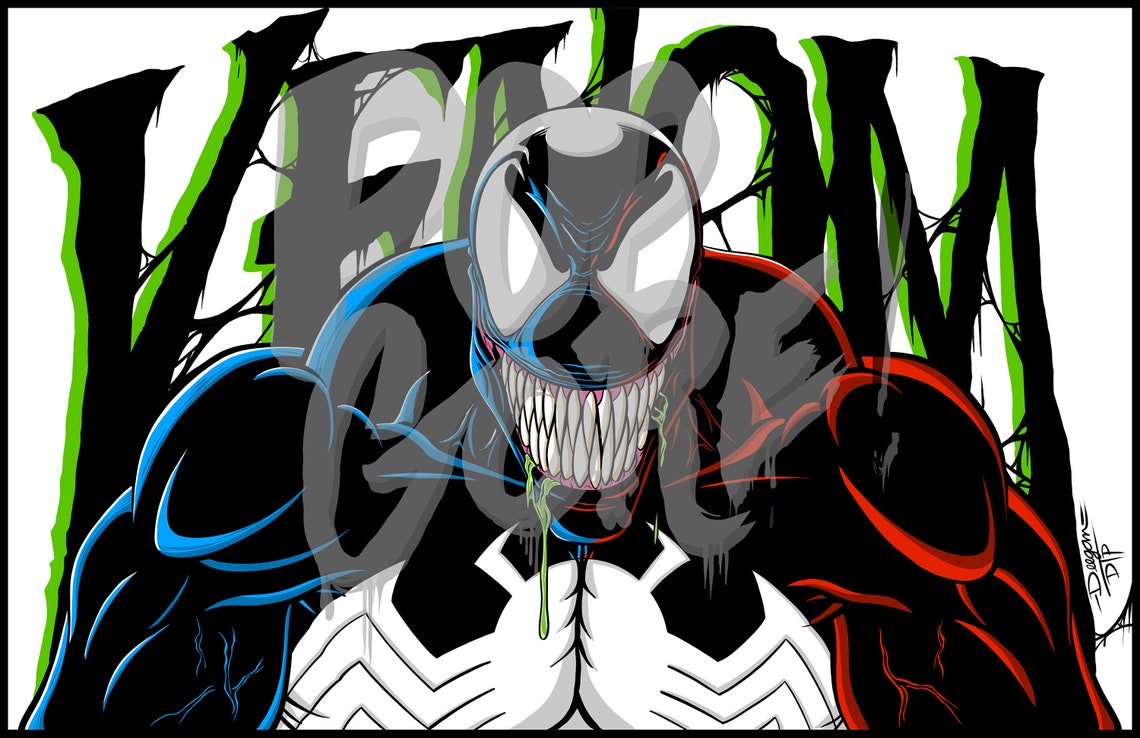 Venom Animated Style Art Print | Etsy image.