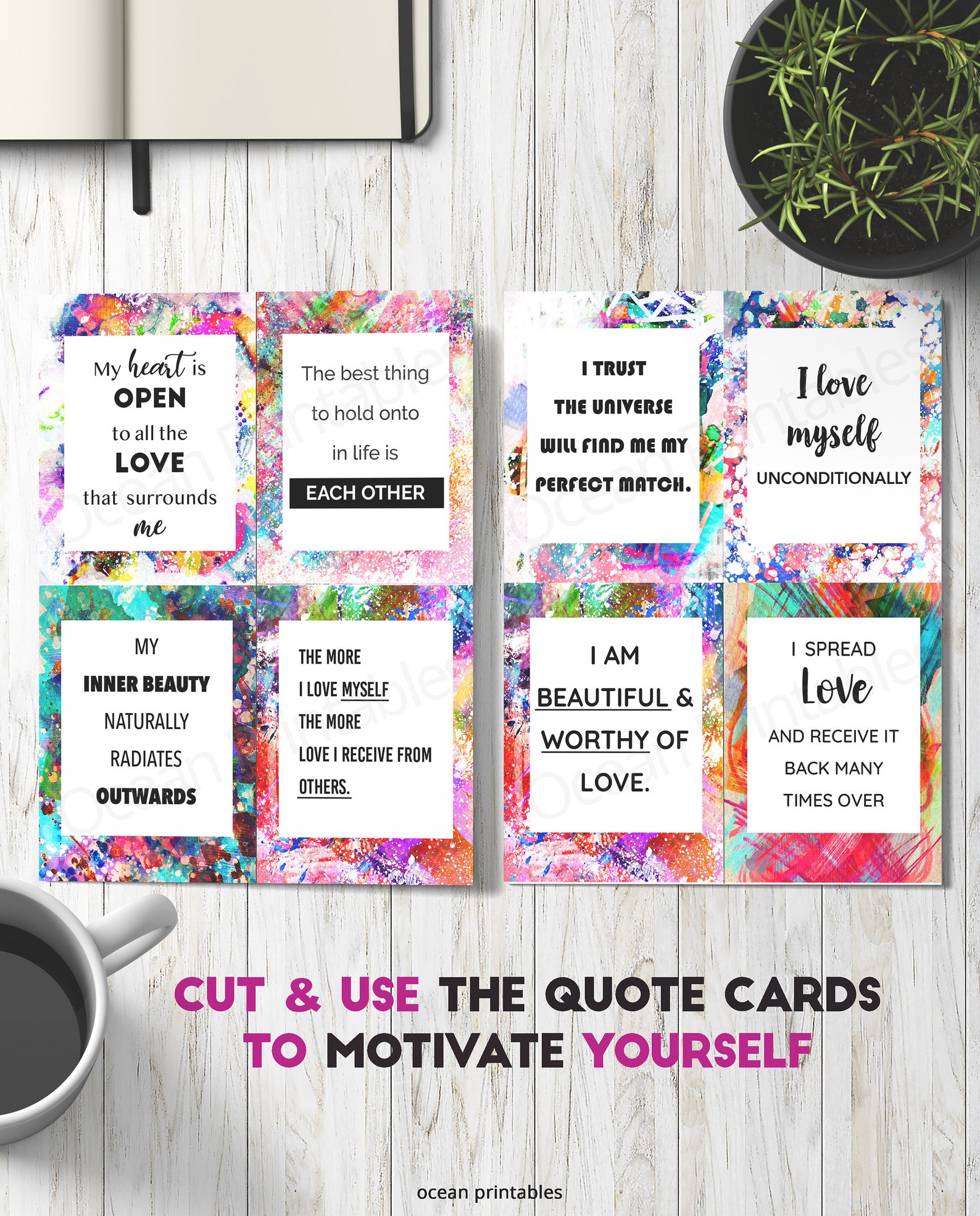 Relationship Vision Board Printables Kit, Attract Love Affirmations ...