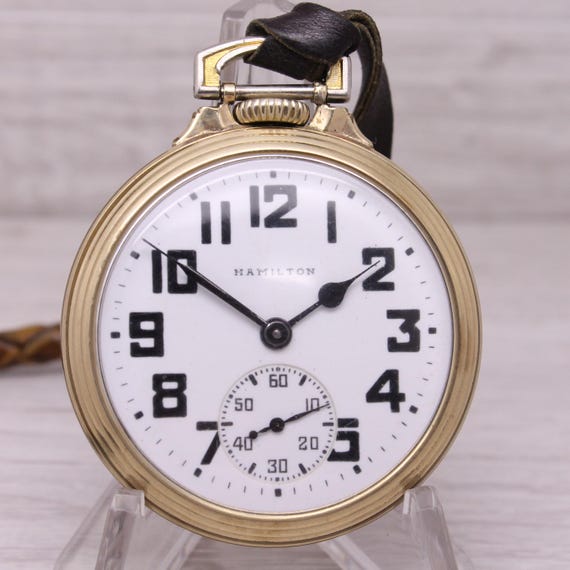 Vintage Hamilton 992B Railroad Pocket Watch 21j Wa