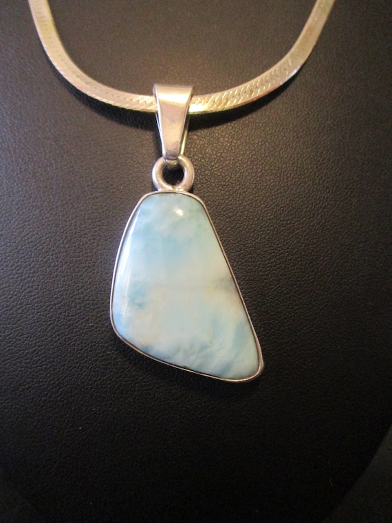 Sterling Silver Larimar Necklace