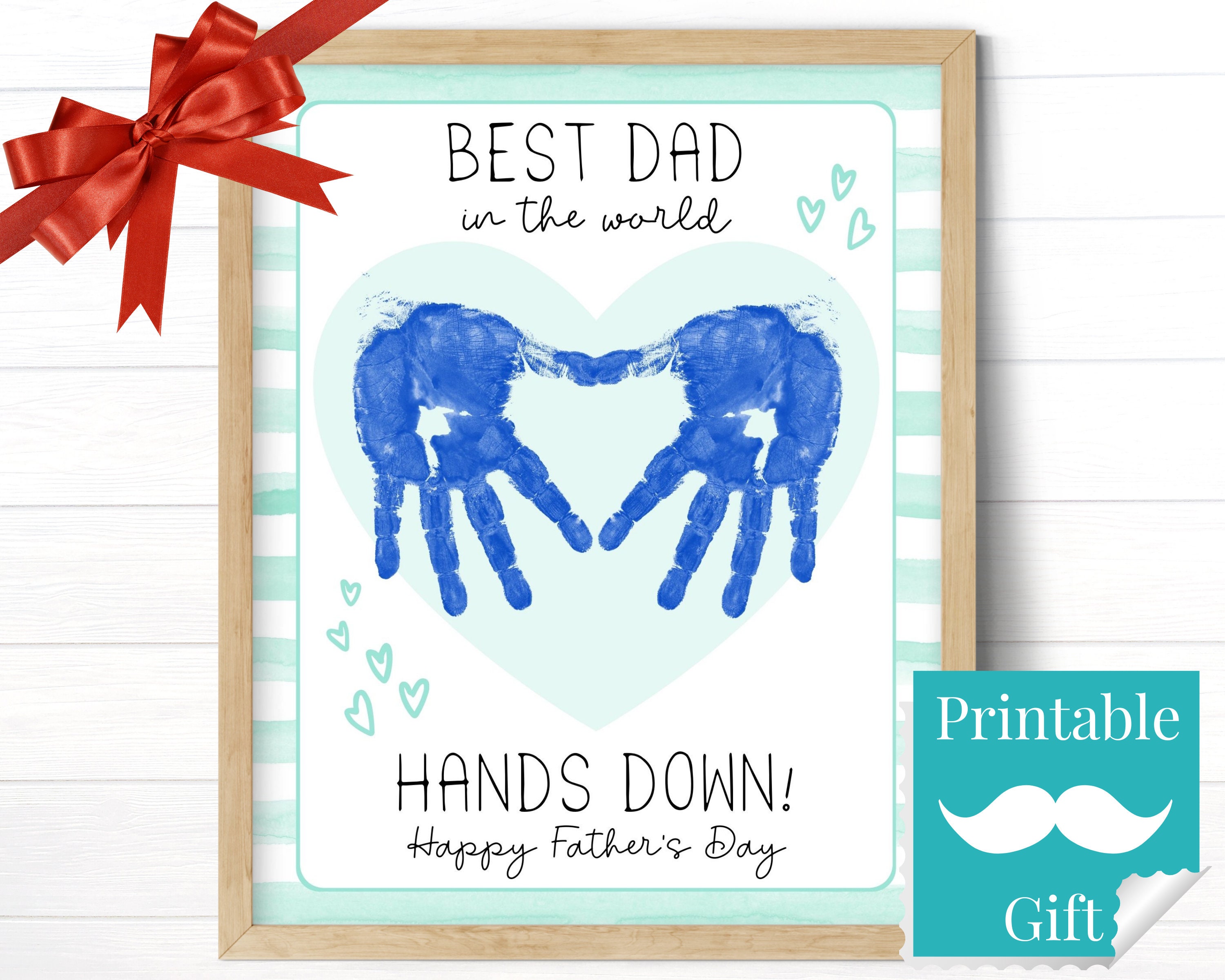 Free Hands Down Best Dad Printable (Handprint Craft For, 40% OFF