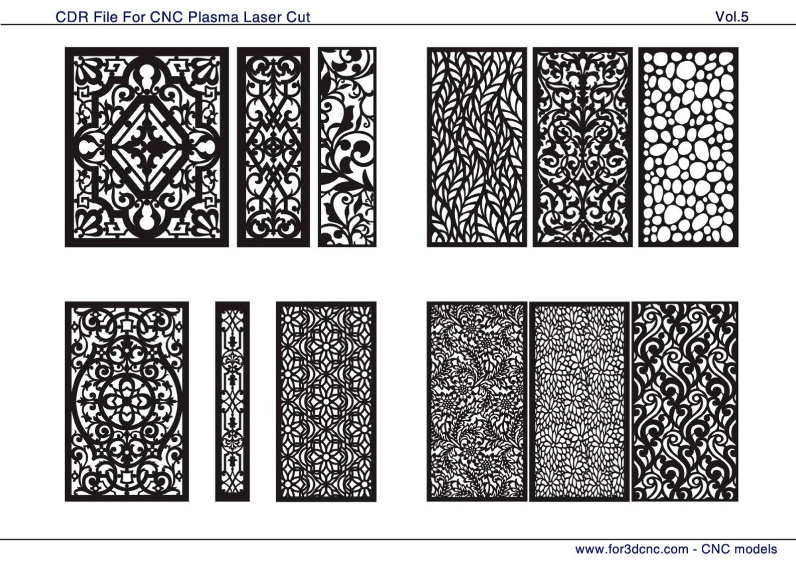 Cdr cnc plasma vol 5 catalog cnc Pattern Panel Templates DXF | Etsy