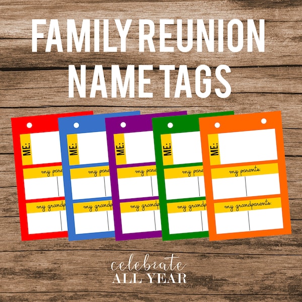 Name Labels Family Reunion - Etsy