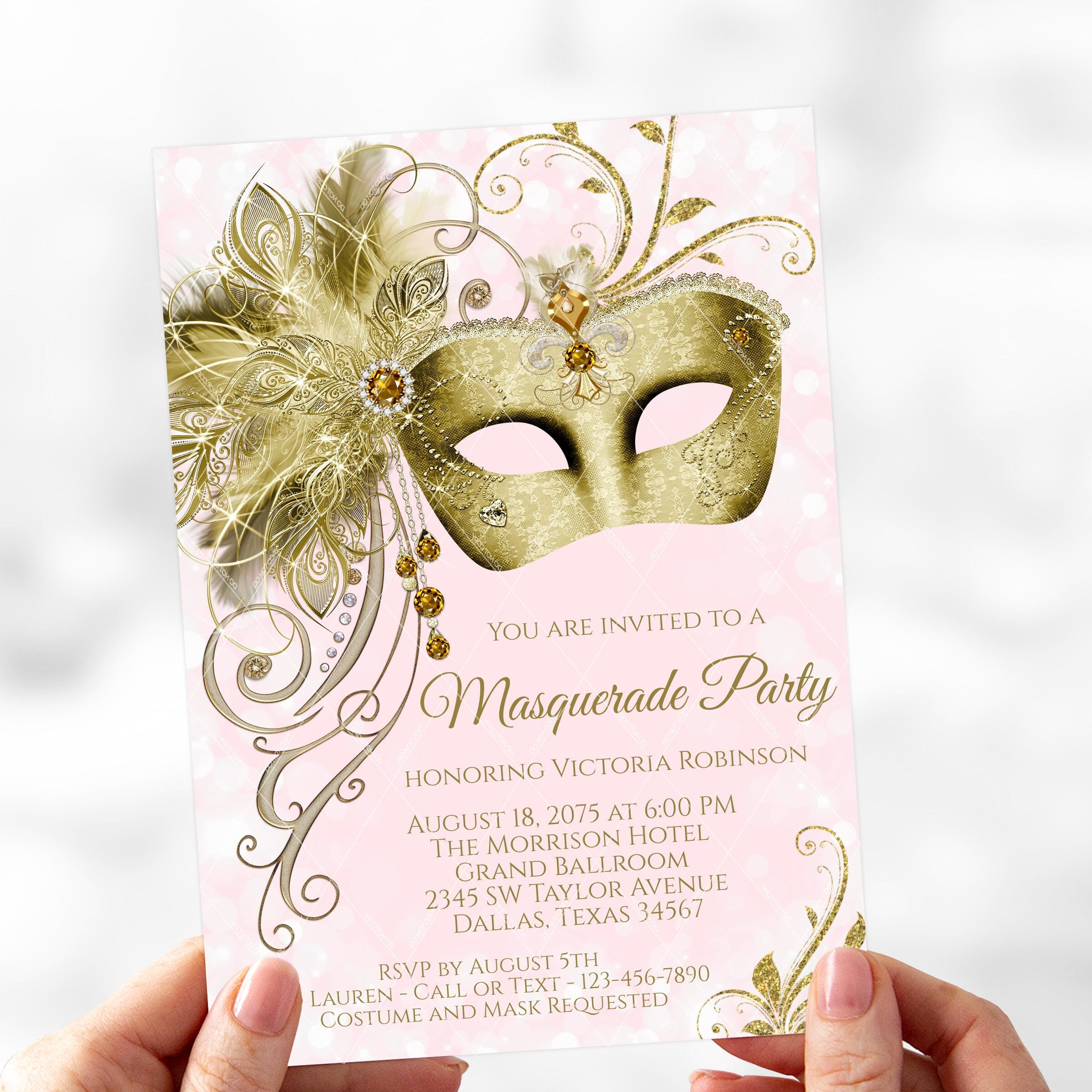 Unique Masquerade Invitations