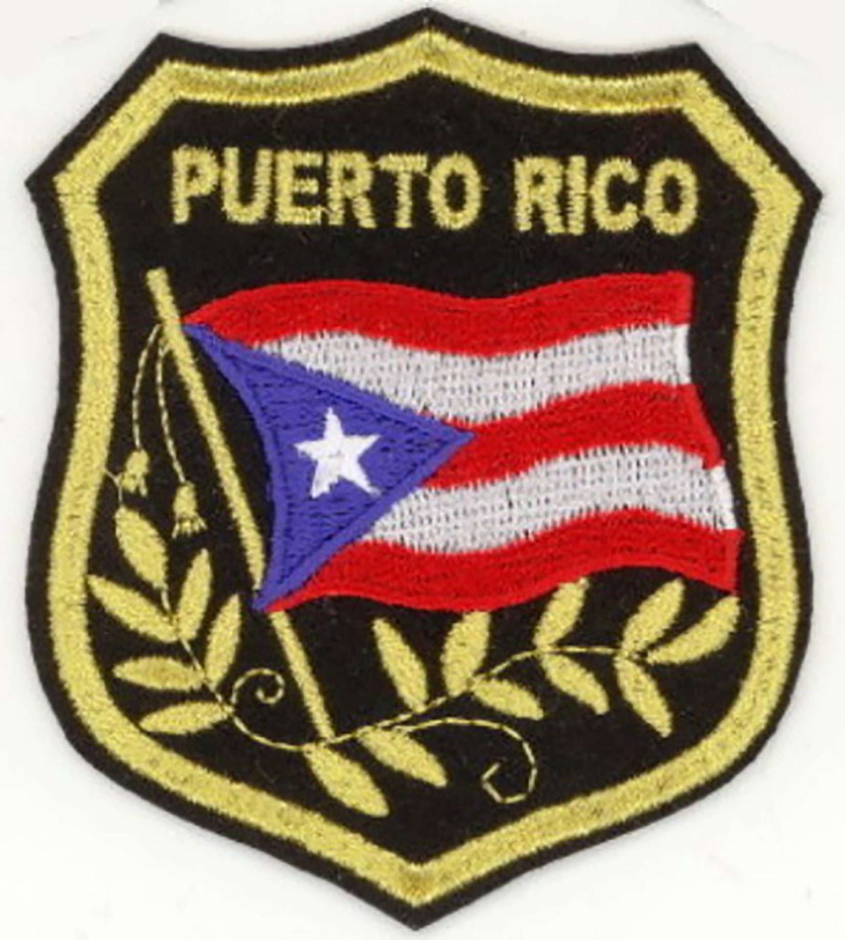 10 Pcs PUERTO RICO Flag in Shield Embroidered Patches 3.25x2.75 Iron-on ...