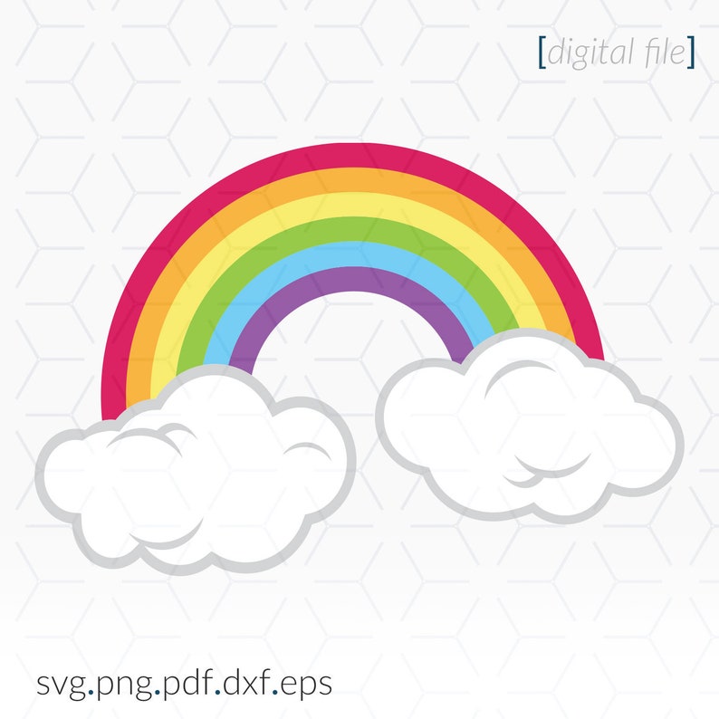 Download Rainbow SVG Rainbow Clipart svg file Rainbow Cricut SVG | Etsy