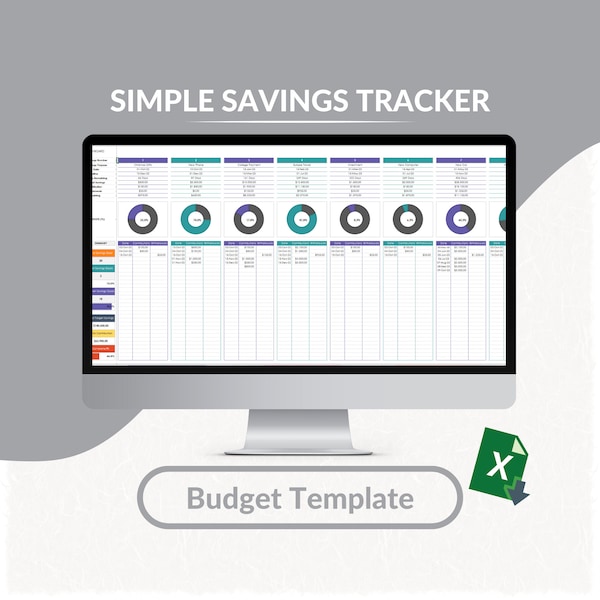 Simple Savings Tracker Excel - Etsy