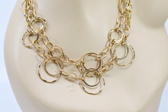 Gold tone womens fashion necklace - image 2