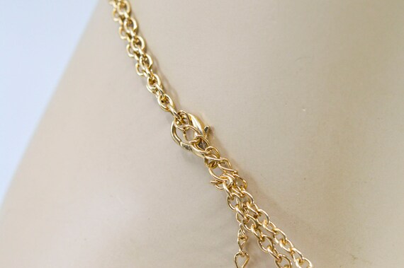 Gold tone womens fashion necklace - image 5