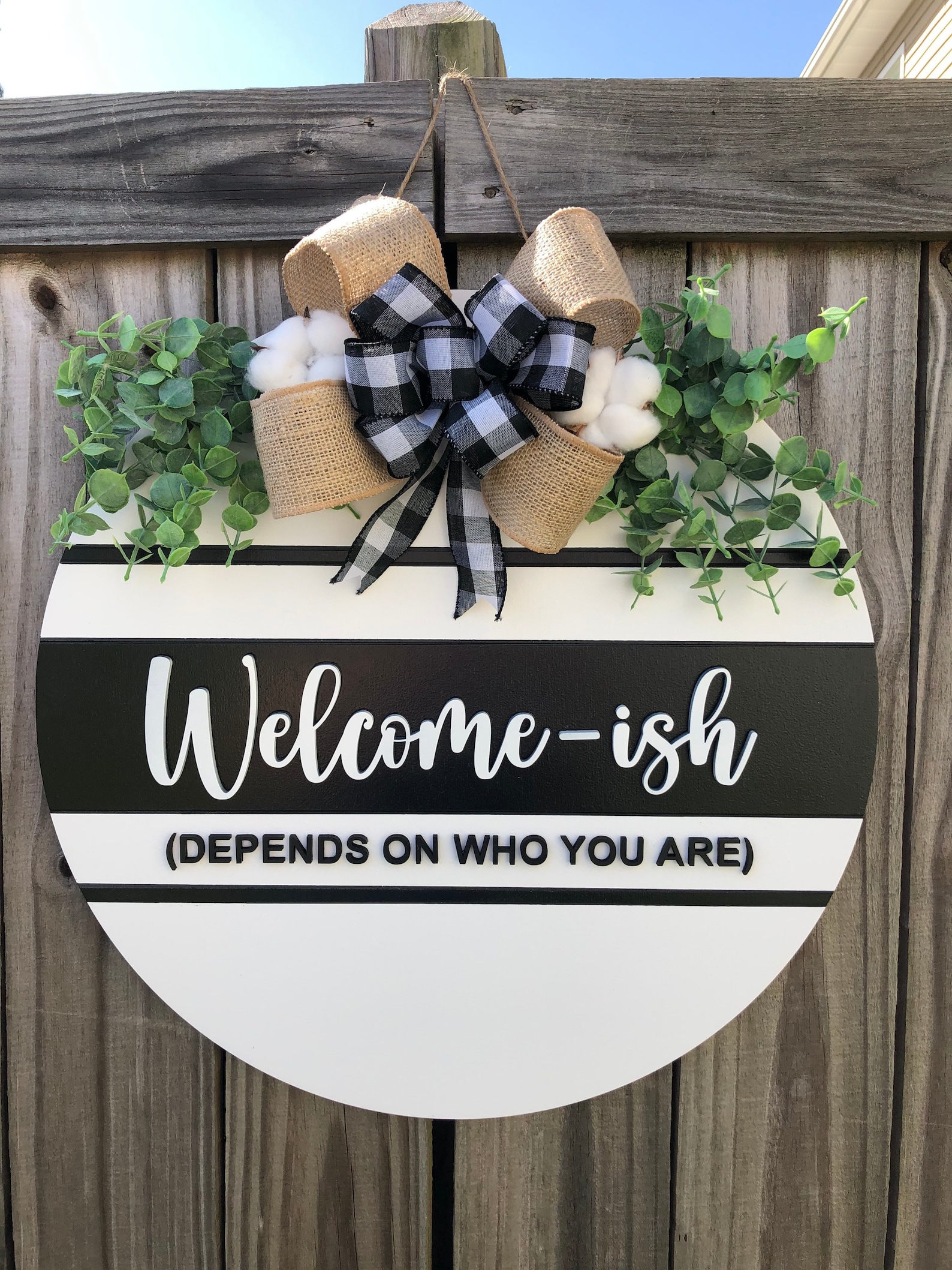 Farmhouse Welcome Sign Welcome Doorhanger Farmhouse Door | Etsy