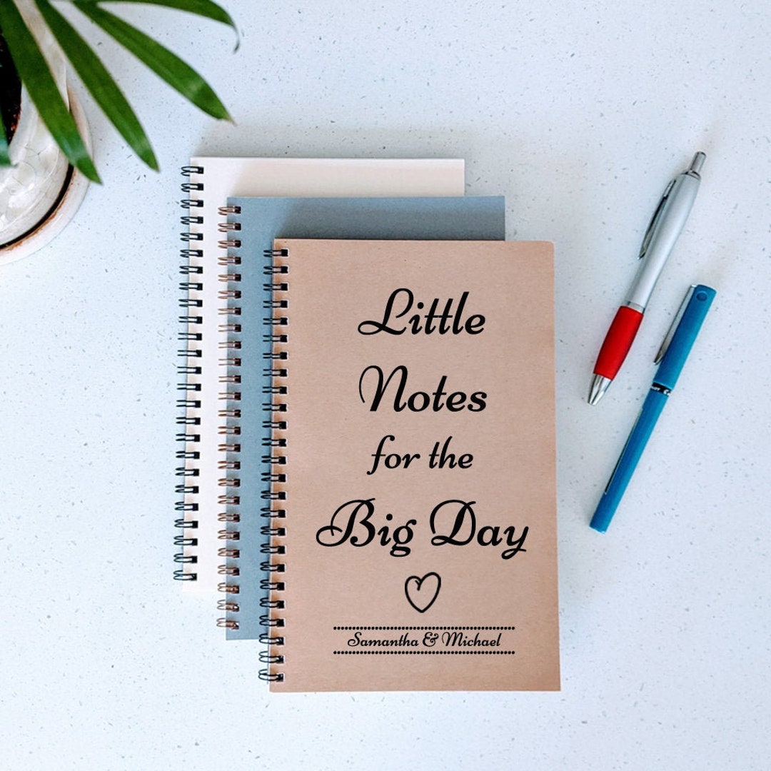 Personalized Little Notes for the Big Day Notebook With Names - Etsy