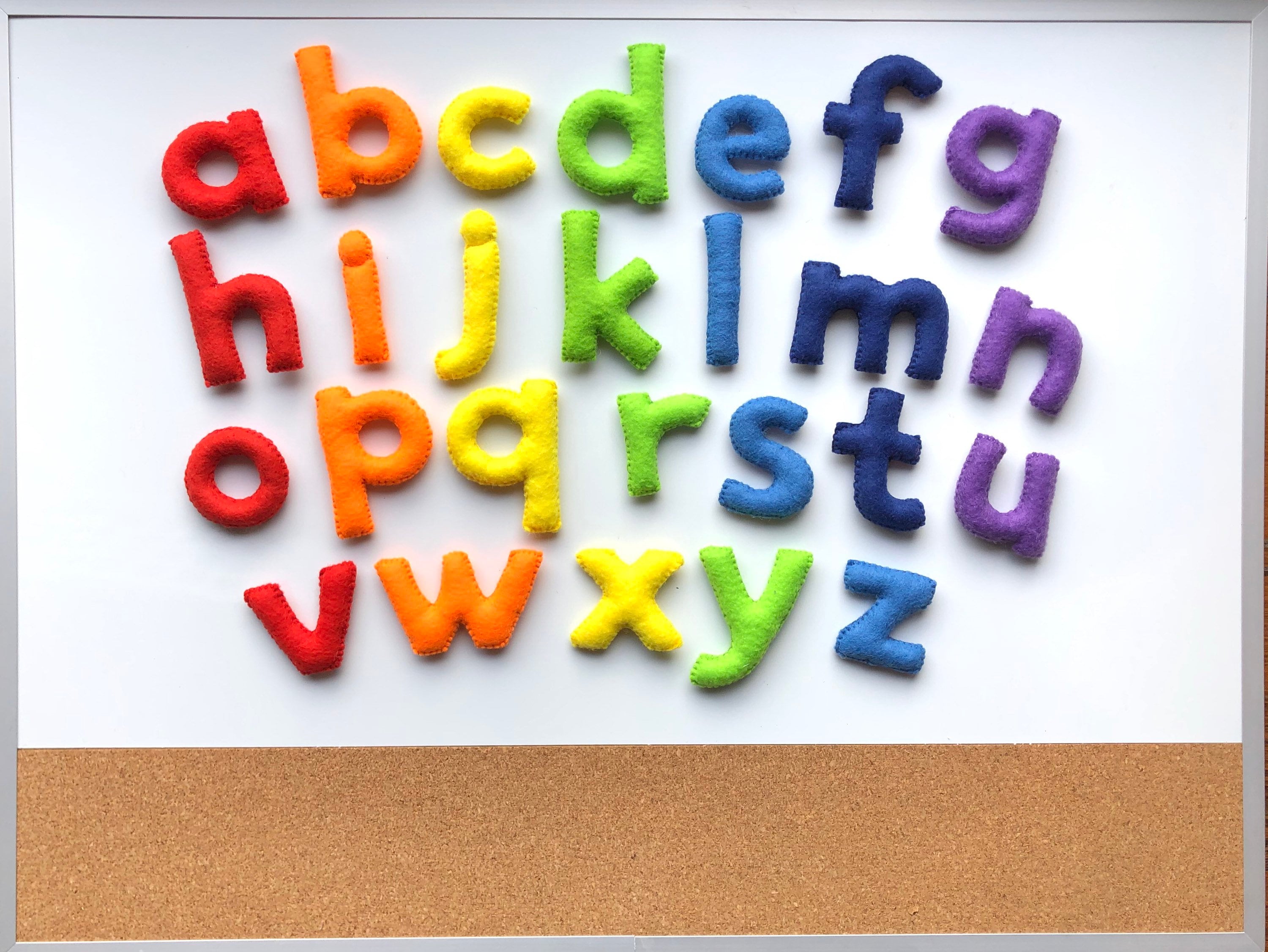 Magnetic Felt Alphabet Rainbow Colour, Magnetic Letters, Magnet Letters ...