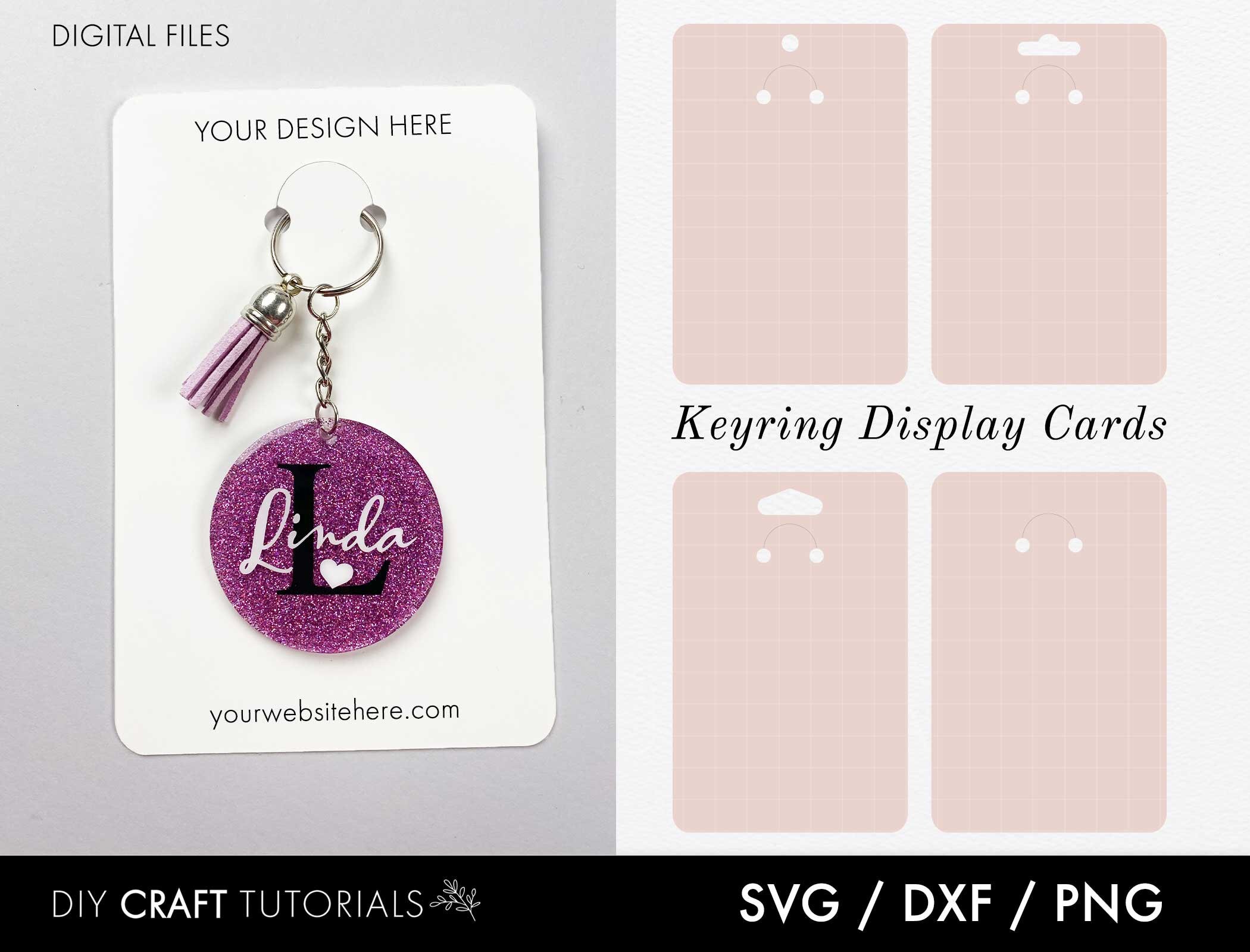 Keyring Display Card Svg Keyring Display Card Template - Etsy