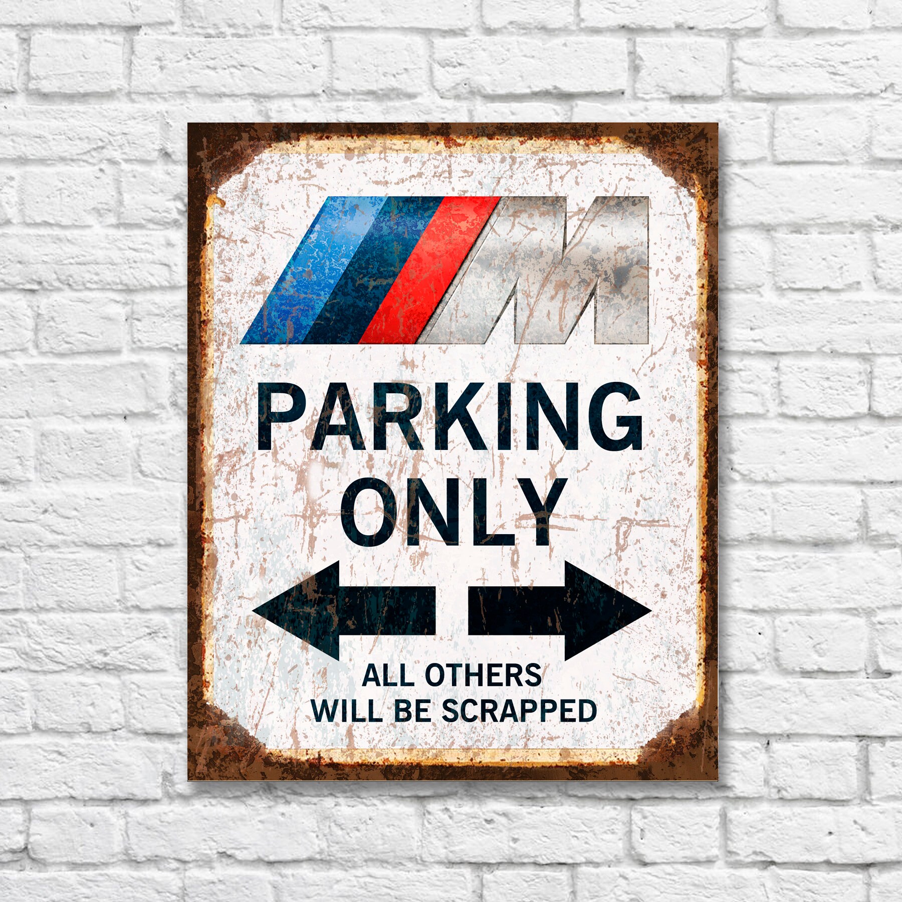 BMW parking only sign BMW parking sign BMW tin sign bmw garage | Etsy