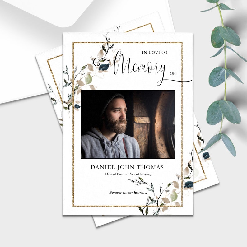 Funeral Program Template Funeral Poems Funeral Programs - Etsy