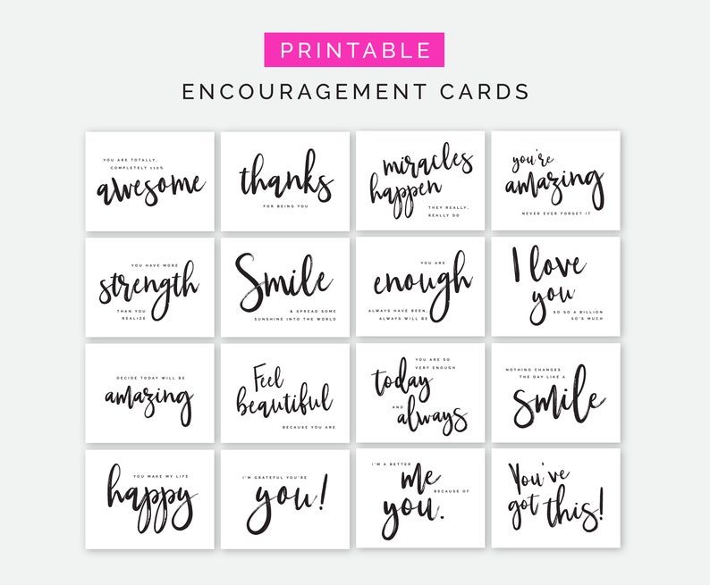 Free Printable Encouragement Cards