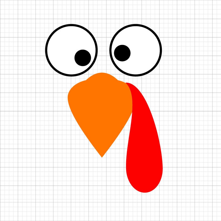 Template Turkey Face Clipart