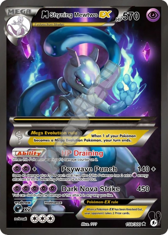 Pokemon Cards Ex Mega Mewtwo