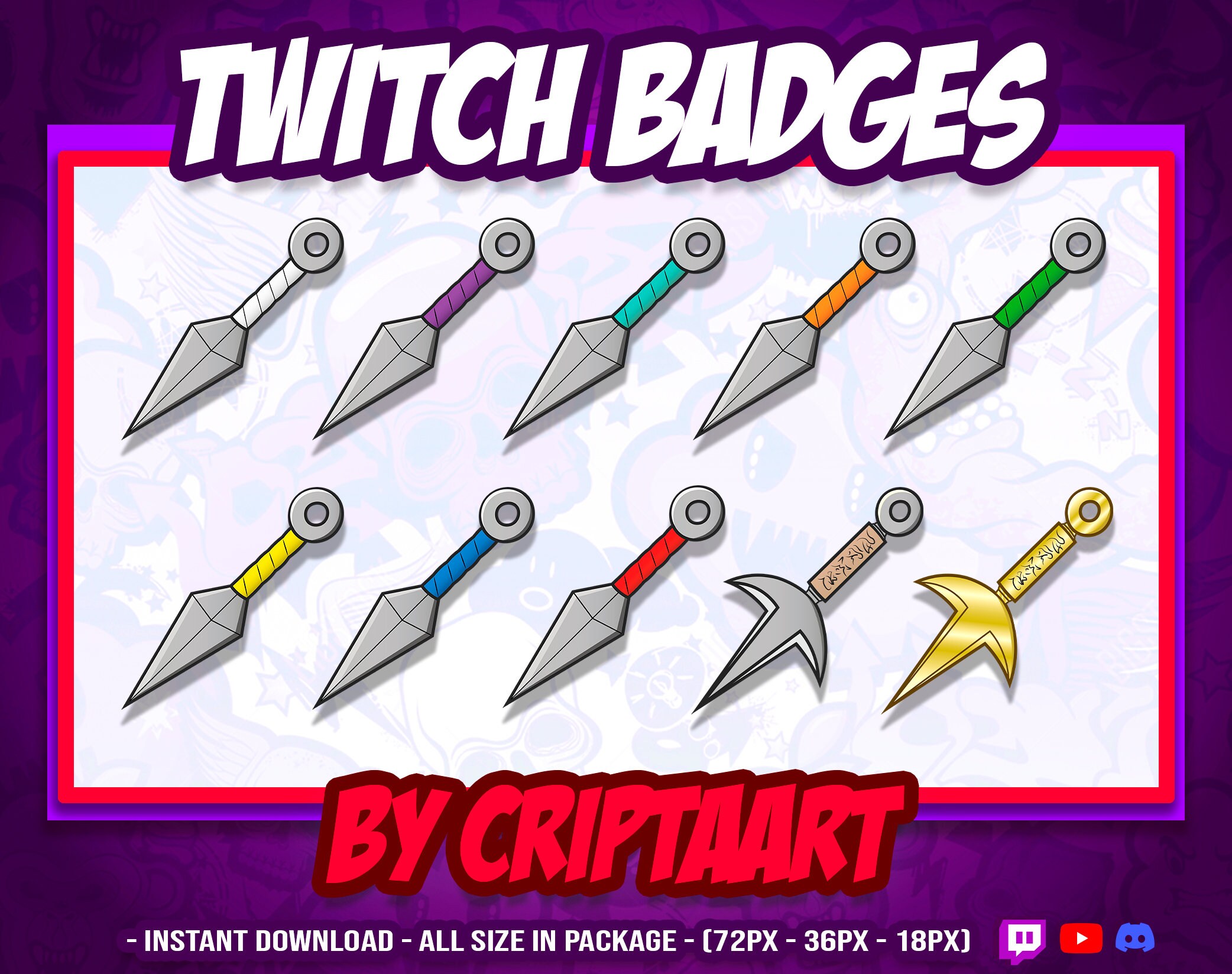 Anime Twitch badges  Twitchbadges