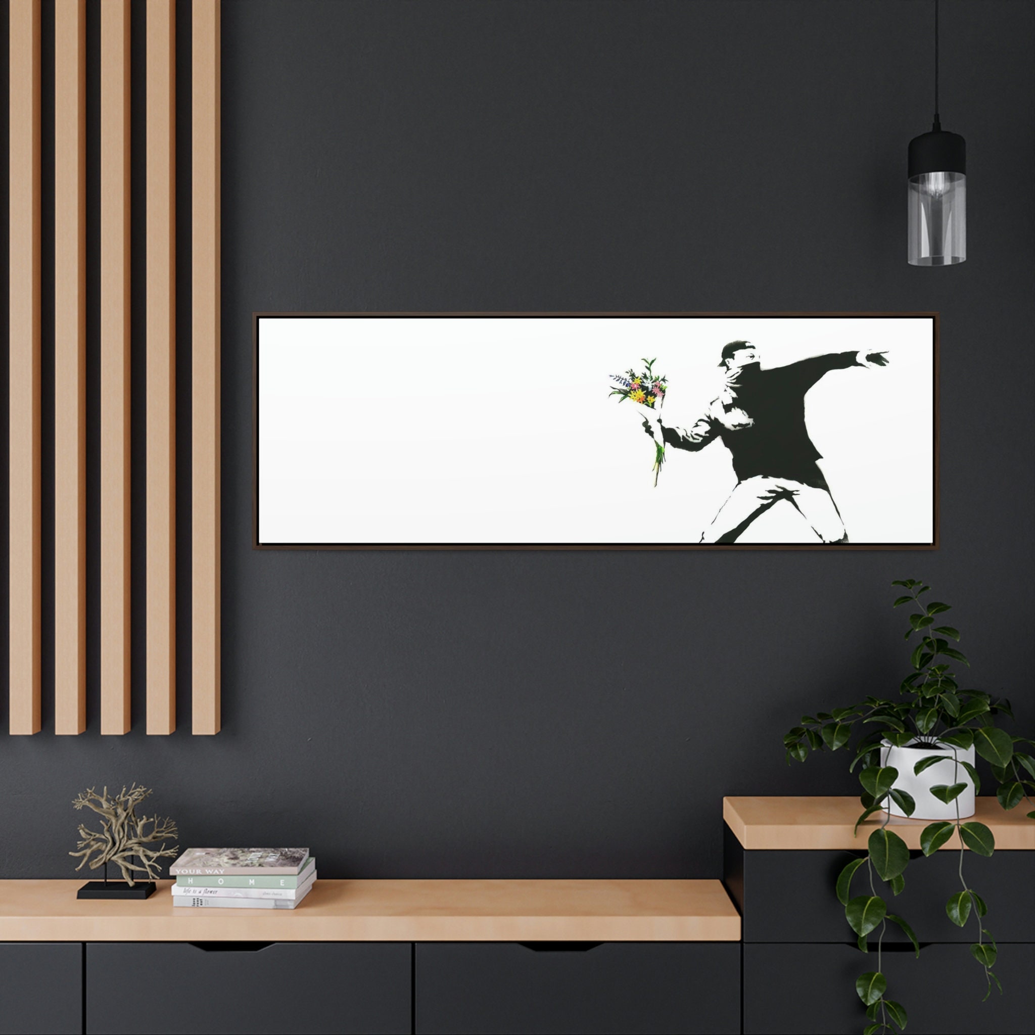 Banksy Art Wallpaper Flower Thrower