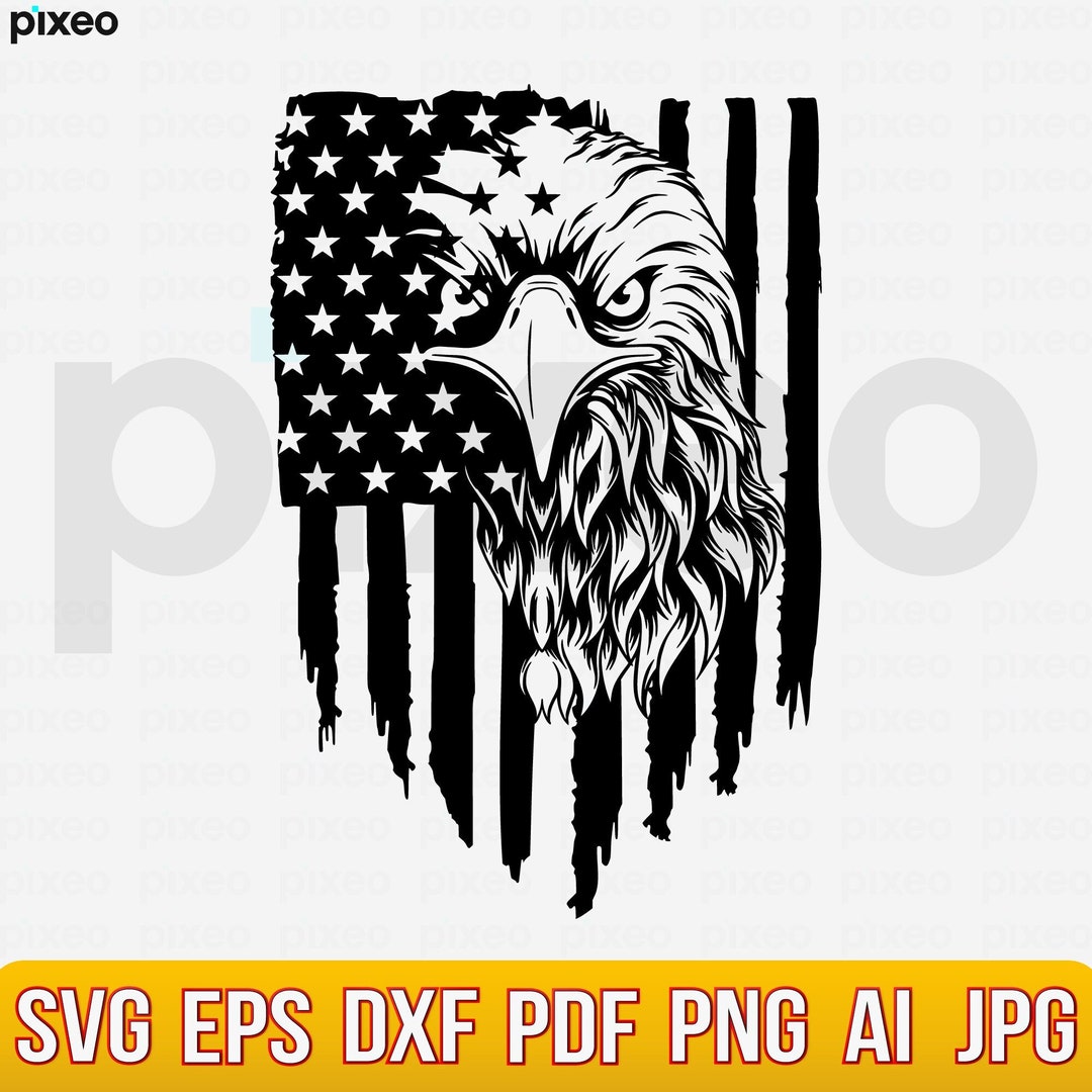 Eagle With American Flag Svg, American Flag Svg, Eagle Svg, Eagle ...