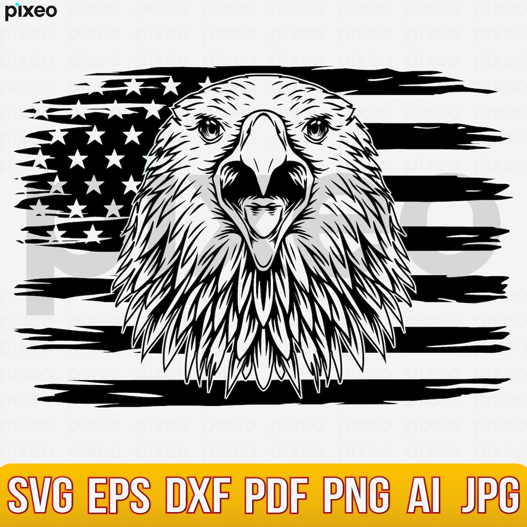 Eagle With American Flag Svg, American Flag Svg, Eagle Svg, Eagle ...