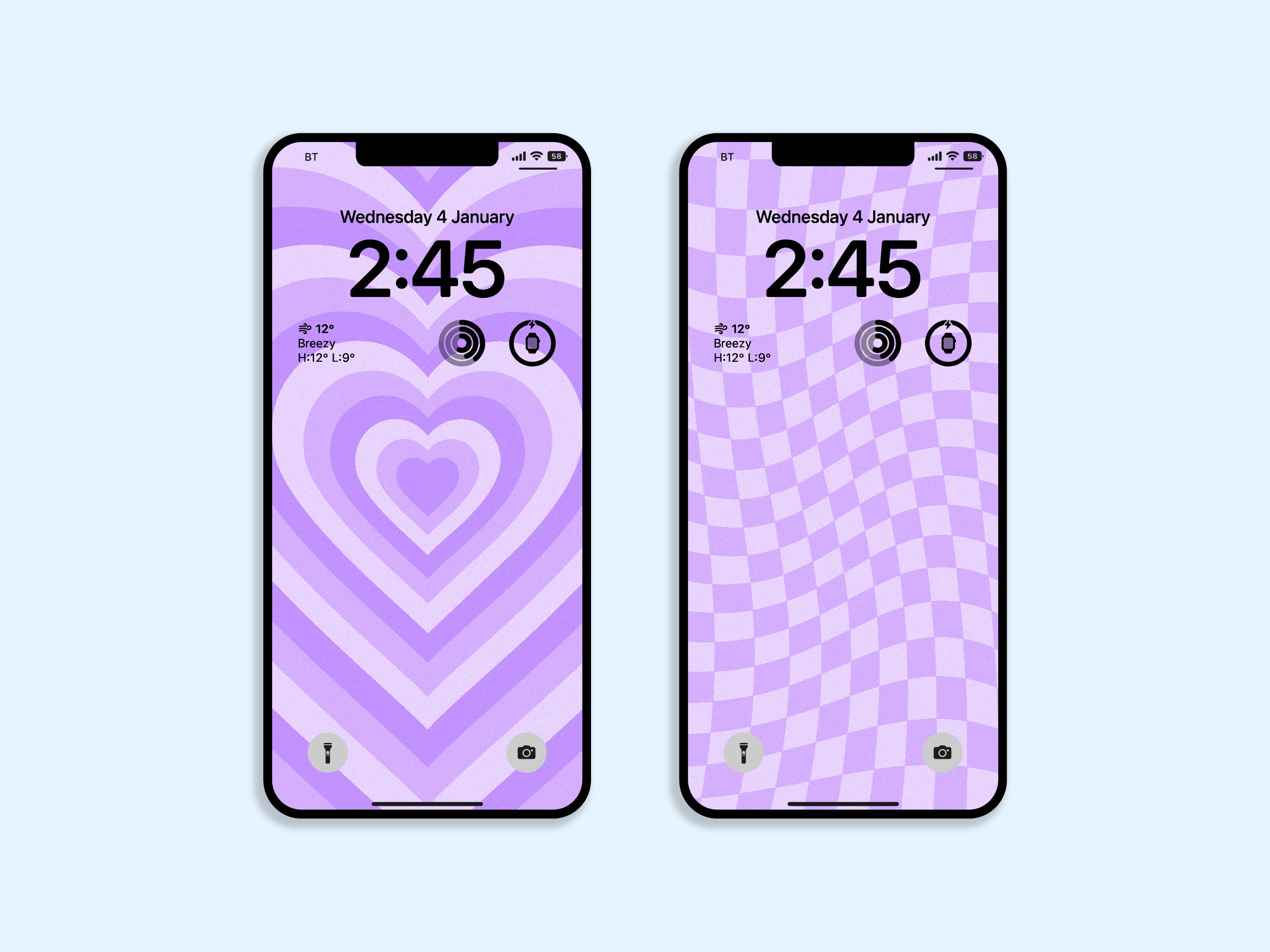 Love Lock Purple Home Screen Wallpaper