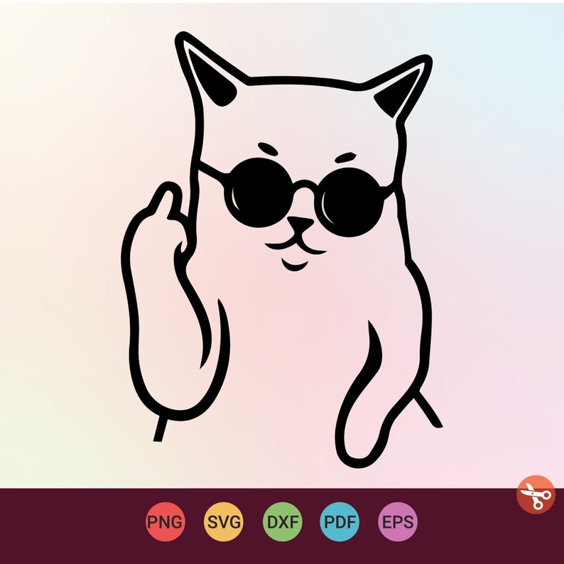 Cat Middle Finger Svg Middle Finger Svg Funny Cat Svg - Etsy Finland