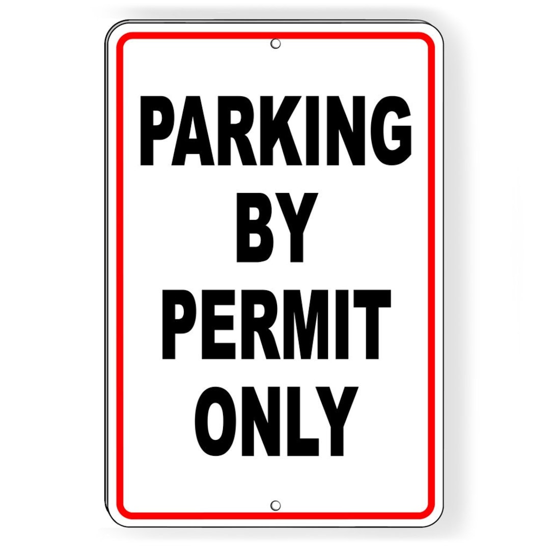 Parking by Permit Only - Etsy