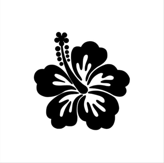 Tropical Hibiscus Flower Vinyl Decal Custom Sizes and - Etsy