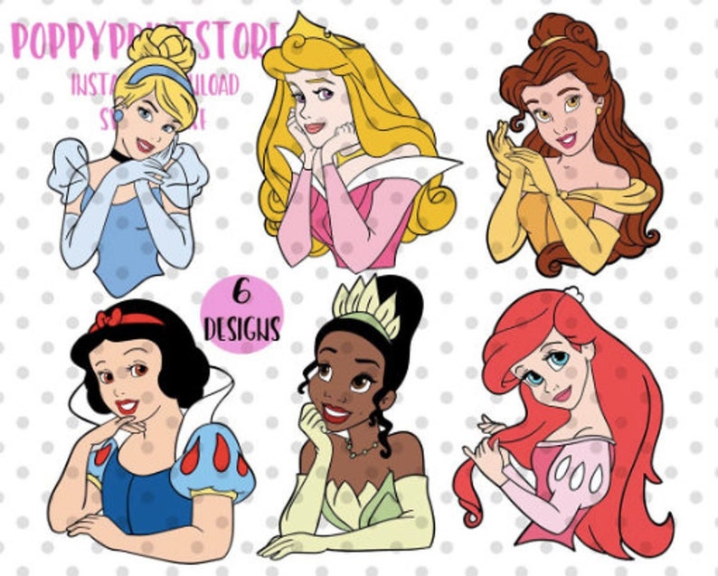 308 Disney Princess Layered Svg SVG PNG EPS DXF File