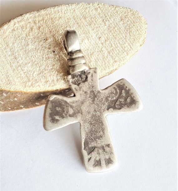 Antique Silver Ethiopian Orthodox Coptic Cross pe… - image 4