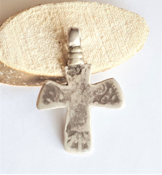 Antique Silver Ethiopian Orthodox Coptic Cross pe… - image 3