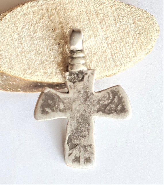 Antique Silver Ethiopian Orthodox Coptic Cross pe… - image 2