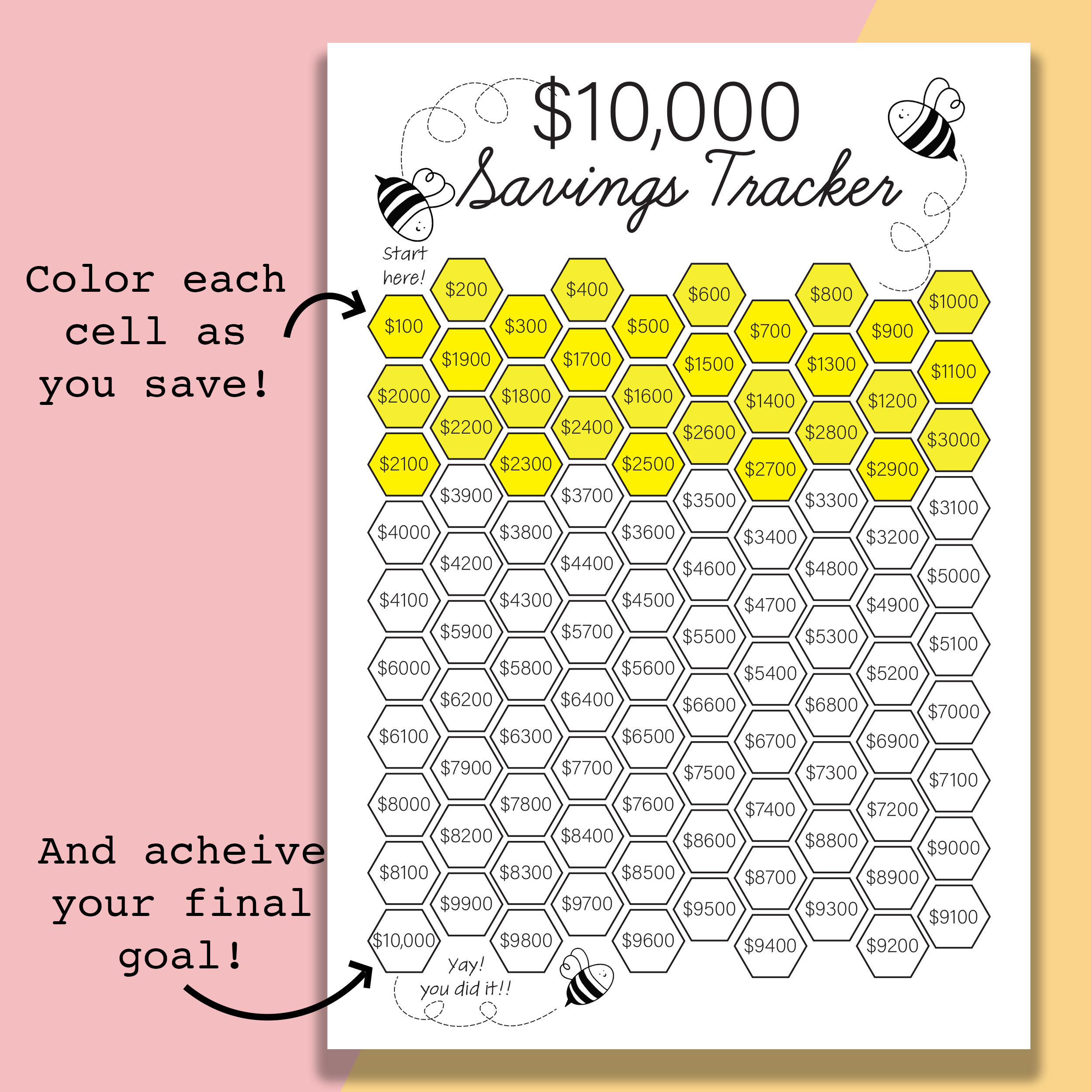 Visual Savings Tracker Printable