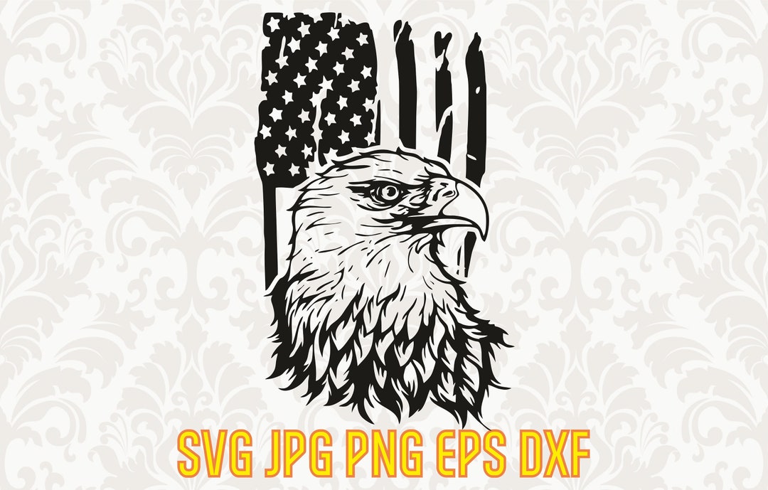 Eagle Flag Svg, American Eagle Svg, Fourth of July Svg, Patriotic Flag ...