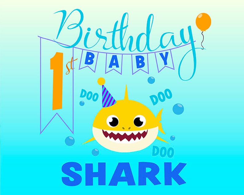 Download Baby shark 1st birthday svg first birthday boy shirt baby ...