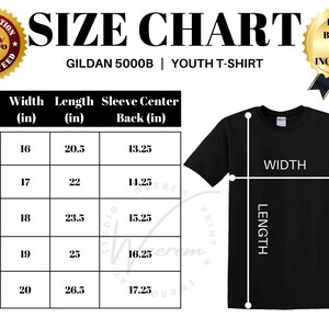 Gildan 5000b Size Chart