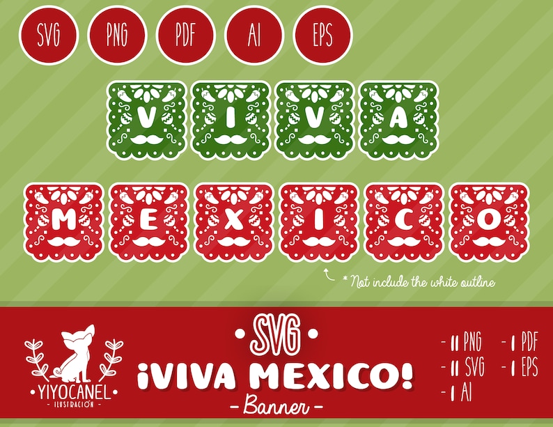 Viva Mexico Banner Svg, Mexican Banner Svg File for Cricut, Cinco De ...