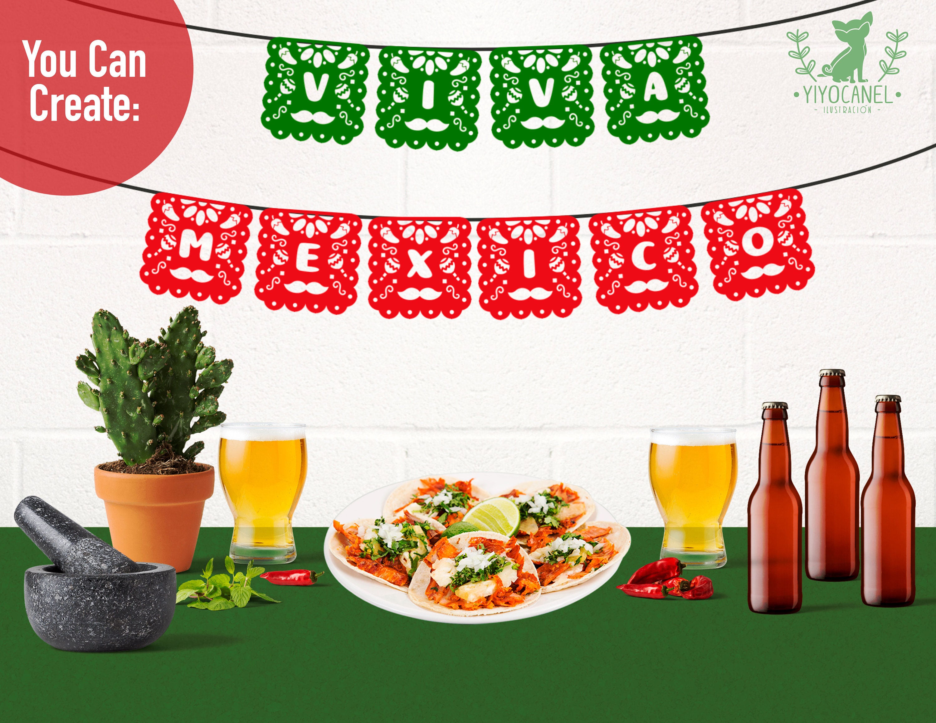 Viva Mexico Banner Svg, Mexican Banner Svg File for Cricut, Cinco De ...