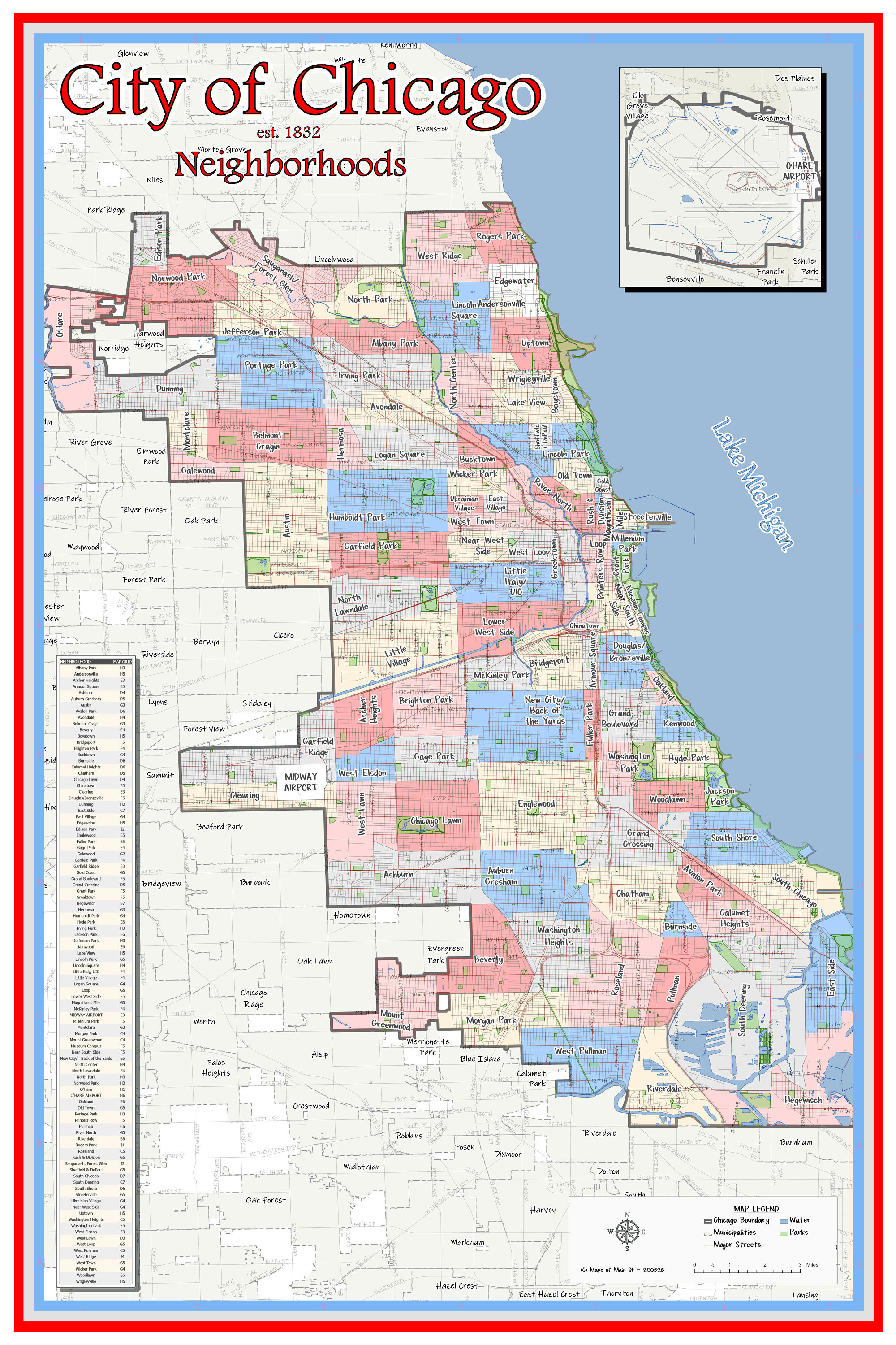 Chicago Neighborhood Map With Streets - 98 Best Chicago Memories Images ...