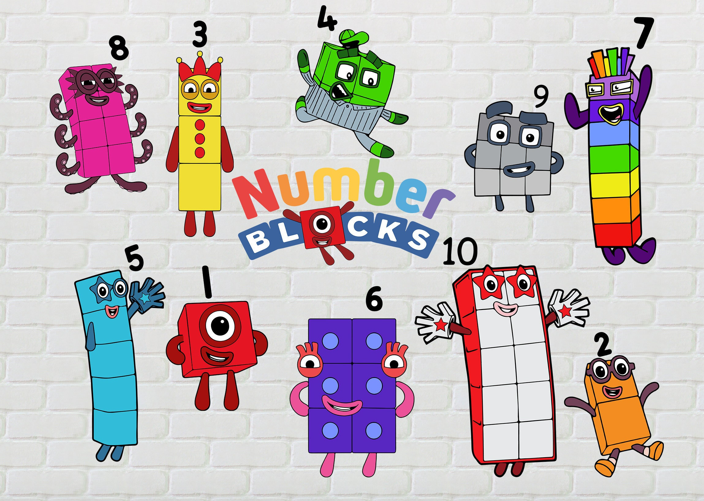 Number Blocks Clipart