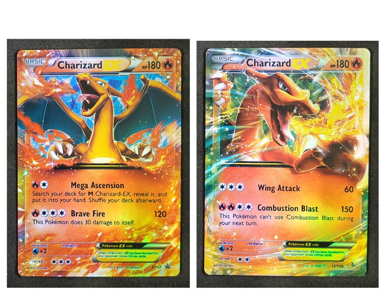 Charizard Braixen Set of 5 Cards Tag Team Card Mega EX - Etsy