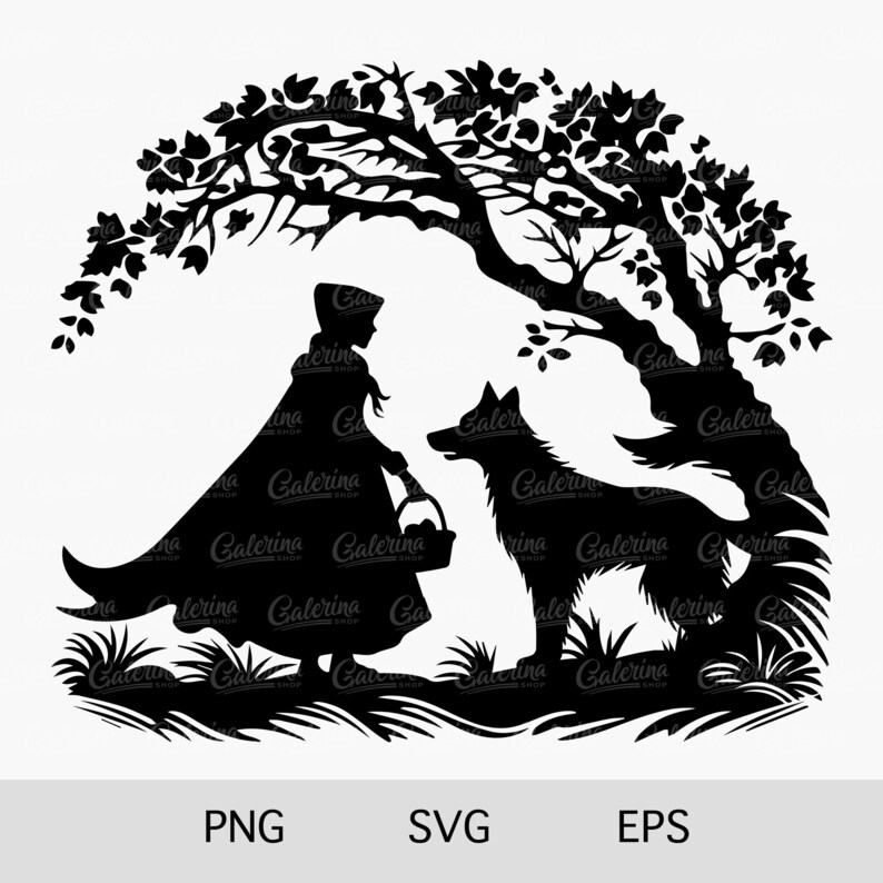 Little Red Riding Hood Svg Classic Fairy Tale Svg Book Svg Red Riding ...