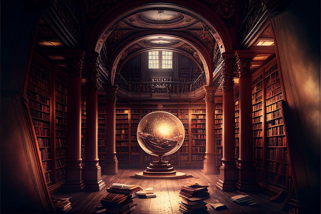 Magical Libary // Visual Novel V-tuber Background - Etsy