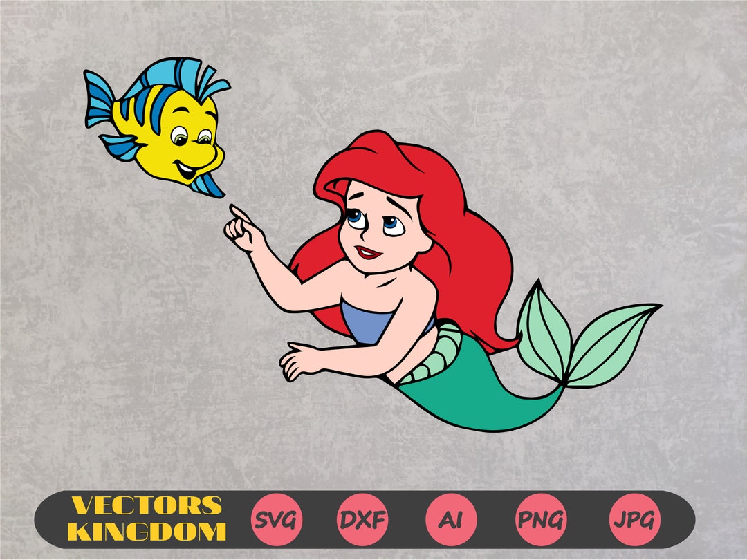 Ariel Svg Baby Ariel Svg Little Mermaid Svg Cartoon - Etsy