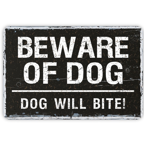 Dog Signs Will Bite - Etsy