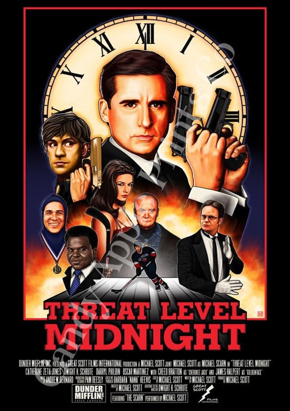 The Office Threat Level Midnight Poster Michael Scott - Etsy